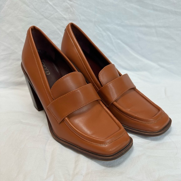 Franco Sarto Stacked Heel Loafer - Picture 2 of 12